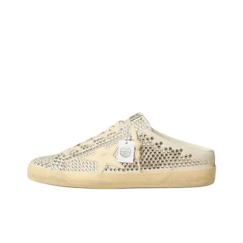 Golden Goose Супер Звезда Sabot Резиновая подошва Домашние тапочки Женские Бежевый серебристый