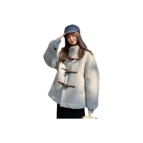 LANGQING Серый Бесплатная доставка On Бренд Наклеенный Женское пальто