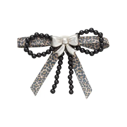 Crocs Акриловая обувь Пряжка Унисекс Серебряный Леопардовый принт