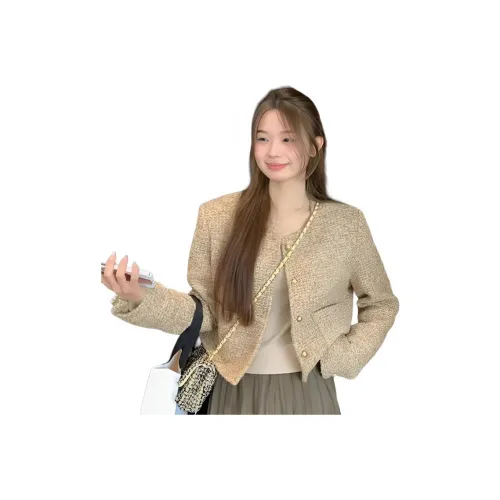 GUOZHEN Хаки Женское короткое пальто