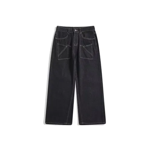 PLQV Черные Унисекс Джинсы