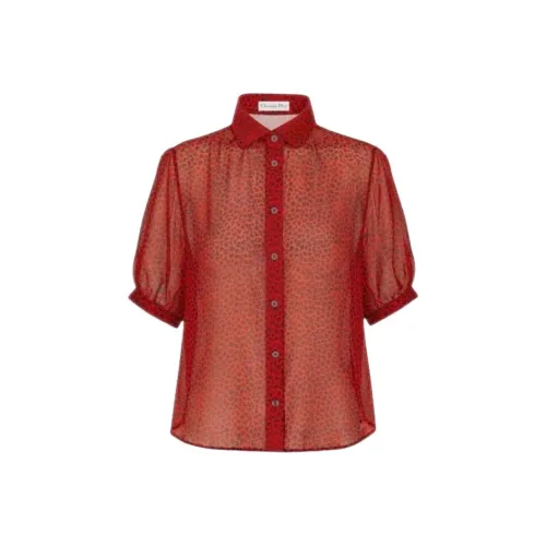 DIOR Женские Рубашки Красного Цвета