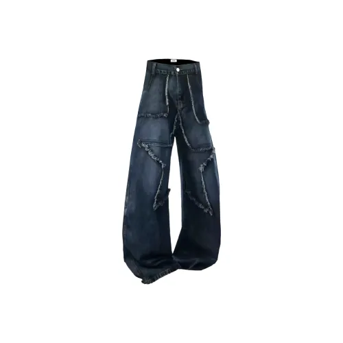 W9H2 Синий Унисекс Джинсы