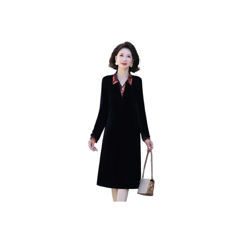 The Temptation Of The Muse Длинное платье с длинными рукавами женское