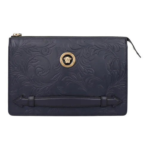 VERSACE Кожа Клатч Маленький Мужской Синий