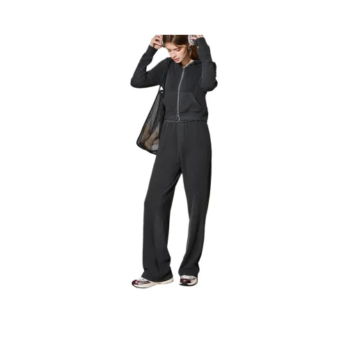 KUHNMARVIN Dark Gray Women's Casual Suits KUHNMARVIN Темно-серый Женский Повседневный Костюм