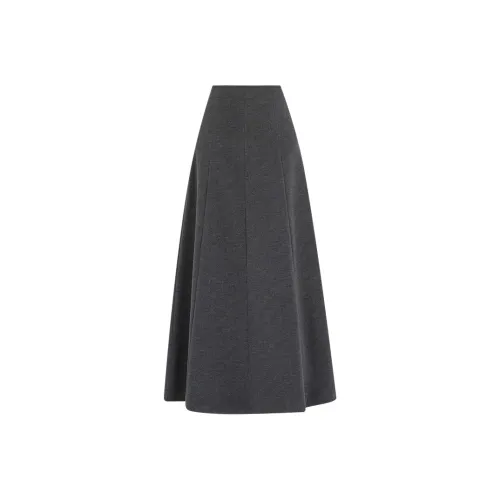 ABBY GODDESS Осенний Повседневный Длинный Юбка Женская Серого цвета