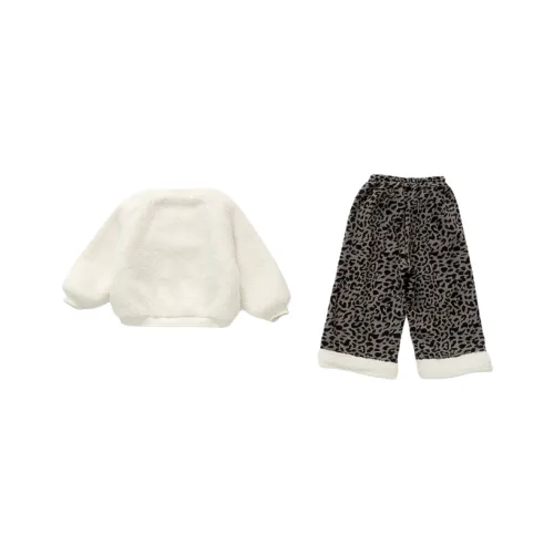 SUPEREDGE Леопардовый принт ворсистый набор одежды для детей