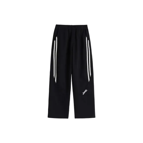 Jeep Черные Унисекс Вязаные Спортивные Штаны