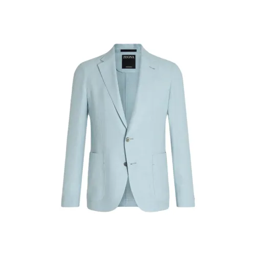 Ermenegildo Zegna Light Blue Men's Business Suits Эргенжильдо Зегна Светло-Синий Мужской Деловой Костюм