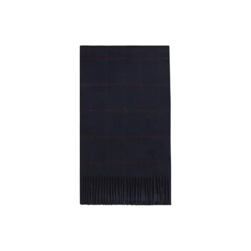 Dunhill Кашемир Вязаные Шарфы Мужской Морской Синий