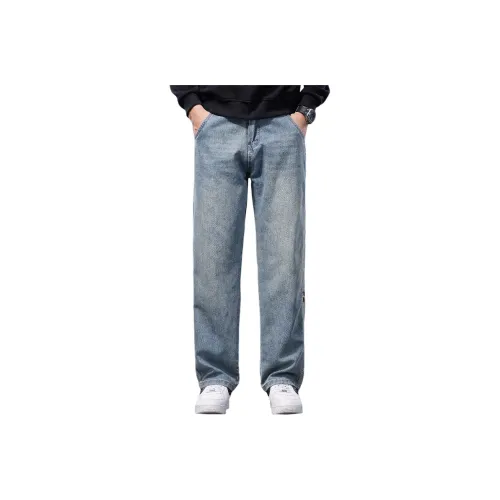 Jeep Светло-синие Унисекс Джинсы