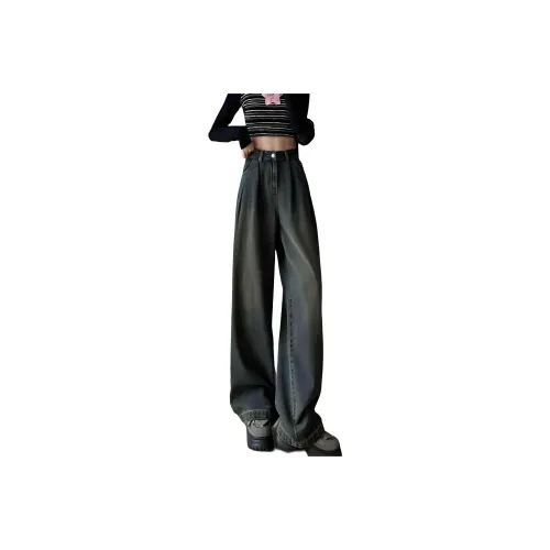 CARE NOTE Бетонно-серый Унисекс Джинсы