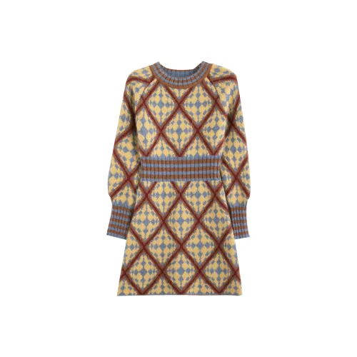 Tonlion Длинное платье с длинными рукавами женское