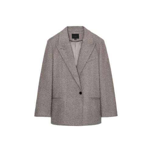 ZARA Коричневый Темно-Серый Коричневый Женские Деловые Костюмы