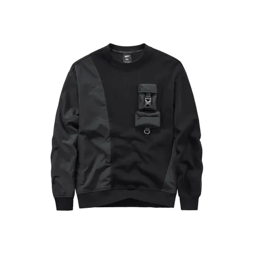 VIP Круглый вырез Свободный крой Свитшот Мужской Черный