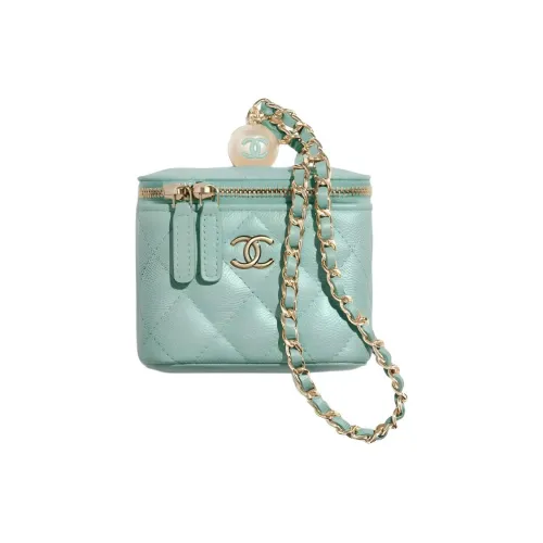 CHANEL Телячья кожа Квадрат Коробка Сумка через плечо Женская Зеленая