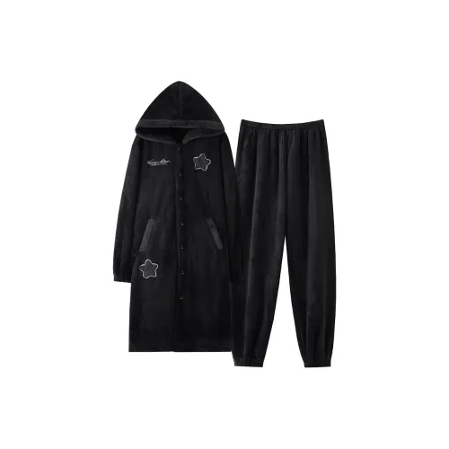 Qin Jing Пижамный комплект Мужской Черный