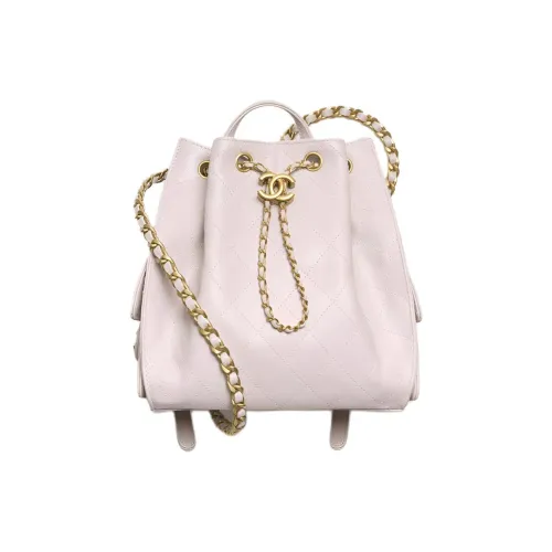 CHANEL 25Bag Рюкзак из коровьей кожи среднего размера женский светло-розовый красный