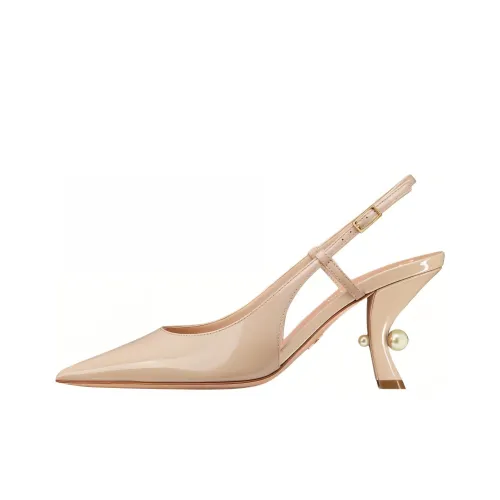 DIOR Tribales Низкий каблук Высокий каблук 8 см Женский Светло-розовый