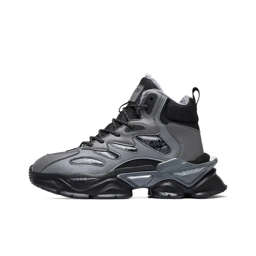 Черный хвост оленя термический увеличивающий высоту устойчивый к истиранию высокий топ утепленная обувь мужская