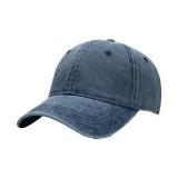 Бейсболка с эффектом потертости: джинсовый синий