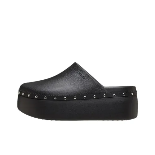 Crocs Устойчивые к истиранию Домашние тапочки Женские Черные