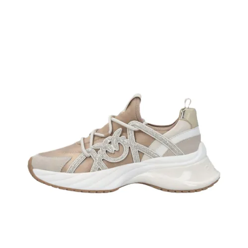 PINKO Блестящий Розовый Низкий Топ Повседневная Обувь Женская Бежевая