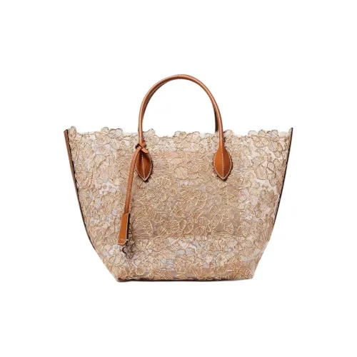 ERMANNO SCERVINO Нейлон + Raphinha Сумка Женская Хаки и Коричневый