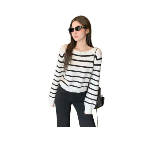 HIPHOPPUNKS Черно-белые полосы Женская трикотажная одежда