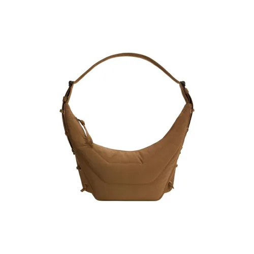Lemaire Ткань Хобо Сумка Плечевая Сумка Средняя Унисекс Карамельный Коричневый