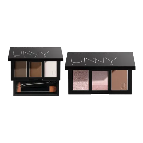 UNNY Трехцветный Длинный Твердая Кисть для Бровей Пудра Коричневый Легко Смесь Устойчивость к Растеканию 2,7г+2,7г