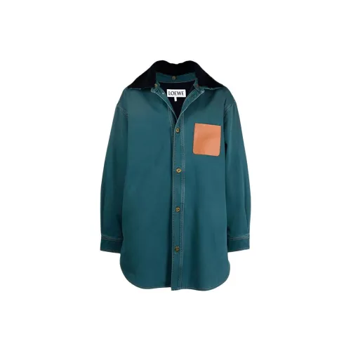 LOEWE Blue Men's Denim Jackets LOEWE Синий Мужские Джинсовые Куртки