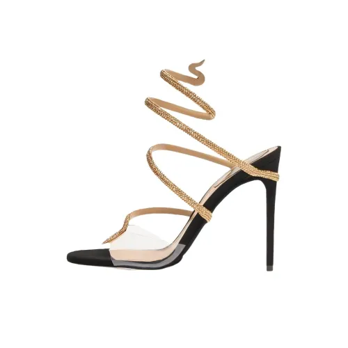 RENE CAOVILLA One Ремешок Сандалии 10,5 см Женские Черные