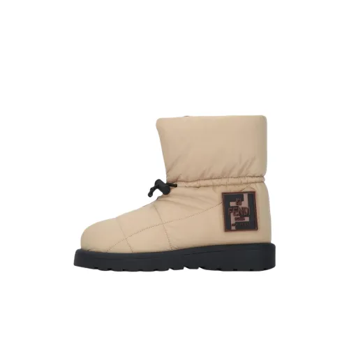 FENDI Высокие детские ботинки с топом цвет верблюжий