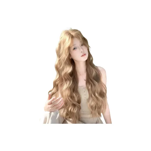 YOSEE [Bear Gummies] Перука Женская Льняной Коричневый Средний Размер Стиль Lazy Длинный Волны Высокая Температура Пряжа