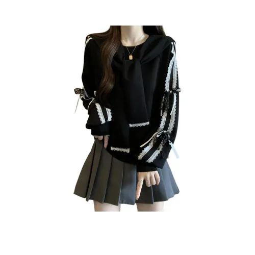 YOUSEKOO Черный Женский Свитшот