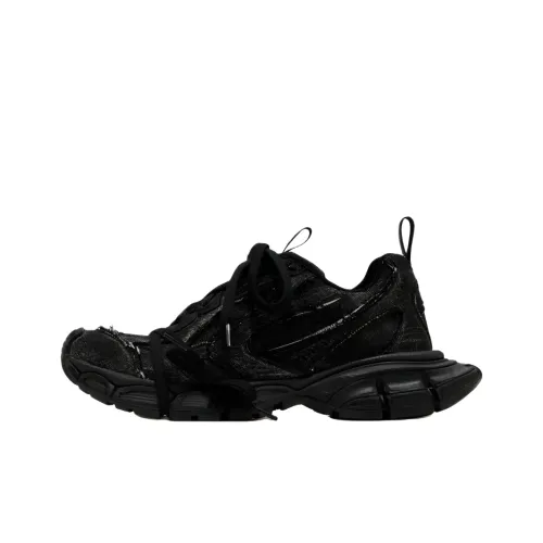 Balenciaga 3XL Низкий Топ Толстая Подошва Кроссовки Женские Черные