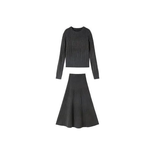 XIANGYING Средний серый женский комплект с юбкой