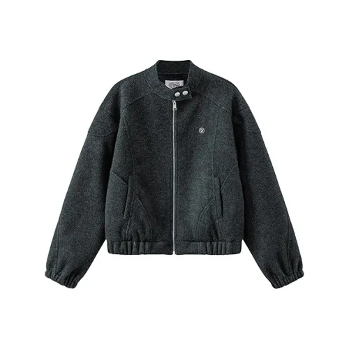 CHUU Carbon Gray Женское короткое пальто