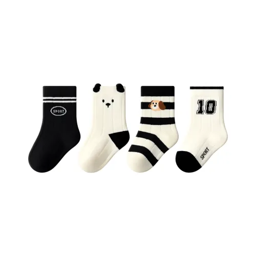 Малыш Осенние и Зимние Малыш Kids Носки 4 Пачки Малыш Мальчик Toddler Напольные Носки Infant And Toddler