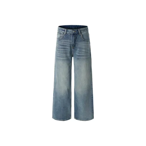 SONGS ALONG Синий Унисекс Джинсы