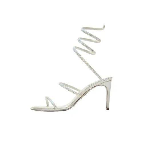 RENE CAOVILLA Cleo One Ремешок Сандалии 8 см Женские Белые