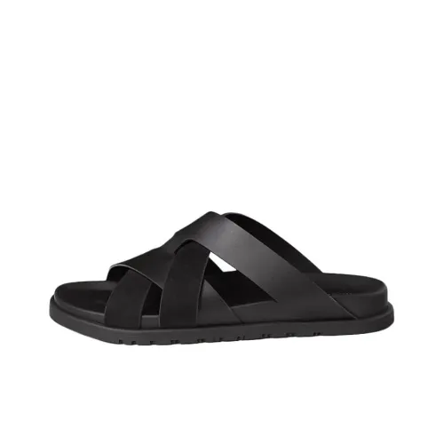 HERMES Шлепанцы Мужские Черные