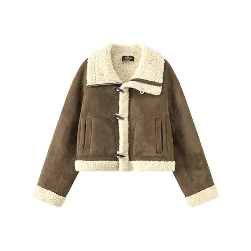 CHUU Кофе Женские Короткие Пальто