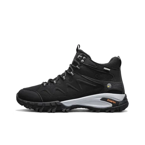 Binary Устойчивость к износу Покрытие Легкий Высокий Топ Альпинистская Обувь Мужская Черная
