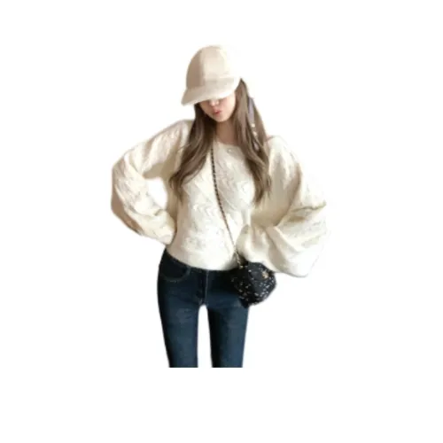 HIPHOPPUNKS Экрю Женская Трикотажная