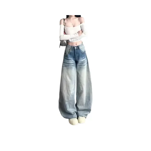 CARE NOTE Синий Унисекс Джинсы