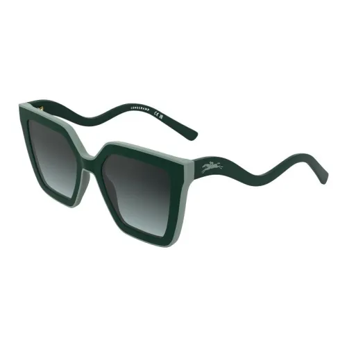 LONGCHAMP Растение Основанный Смола Материал Нерегулярная Форма Солнцезащитные Очки Женские Зеленый