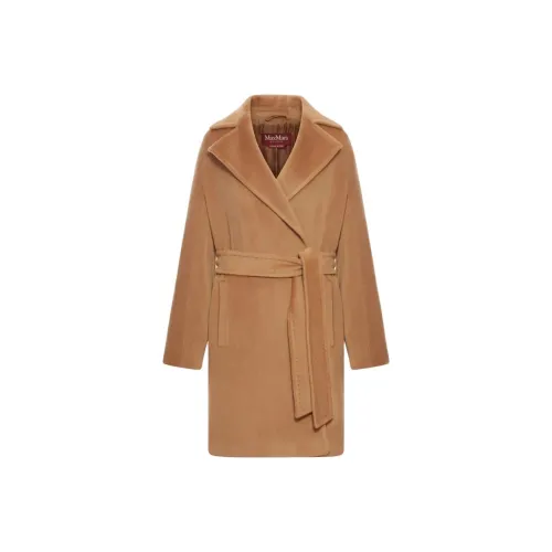 MaxMara Коричнево-желтое женское пальто